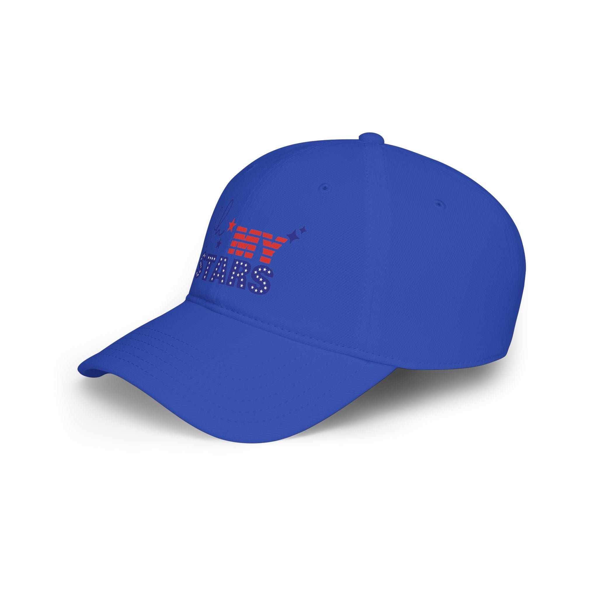 Oh Stars Red Baseball Cap — Retro Sparkle Logo Dad Hat