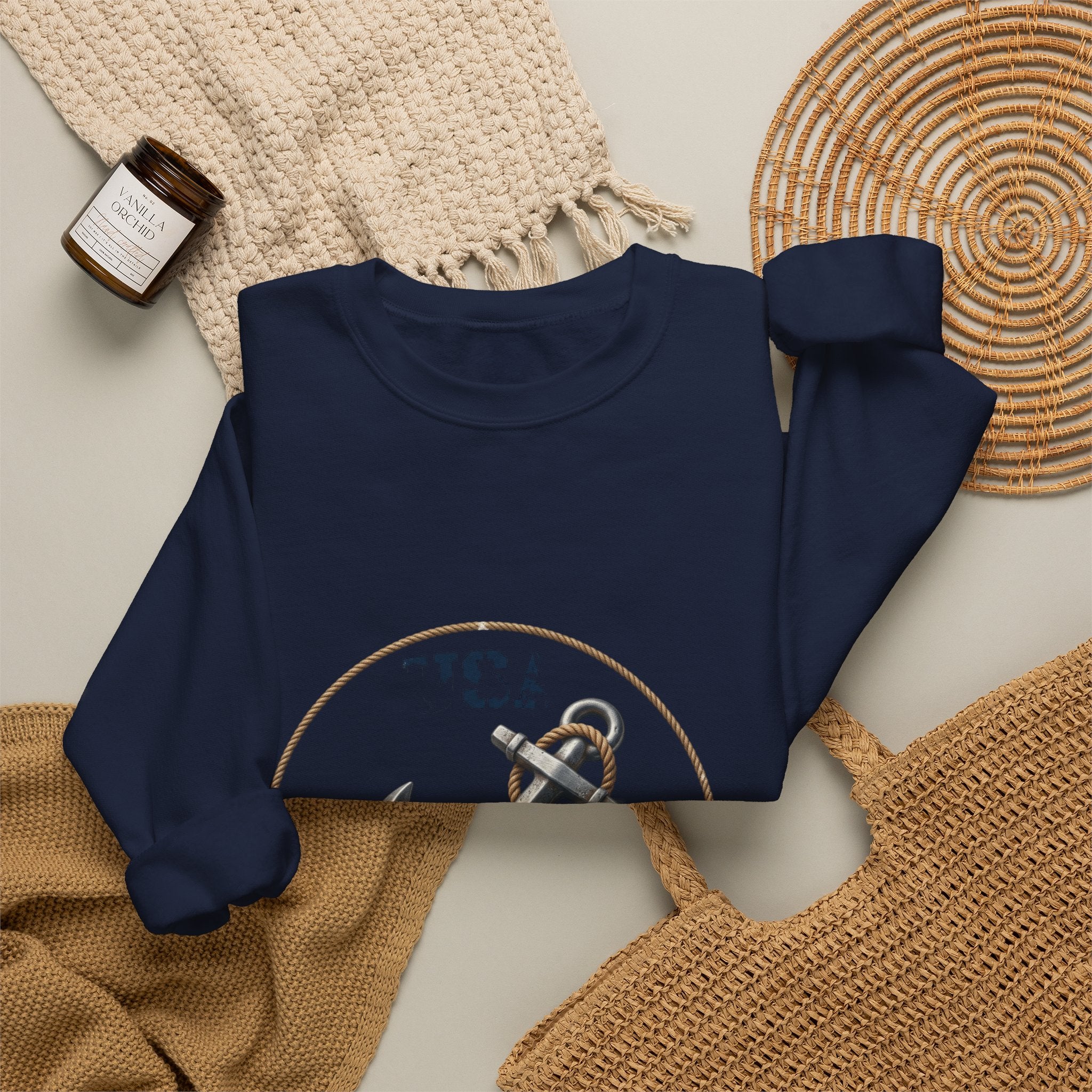 Navy Anchor Crewneck Sweatshirt – Vintage “U.S. Navy” Nautical Graphic