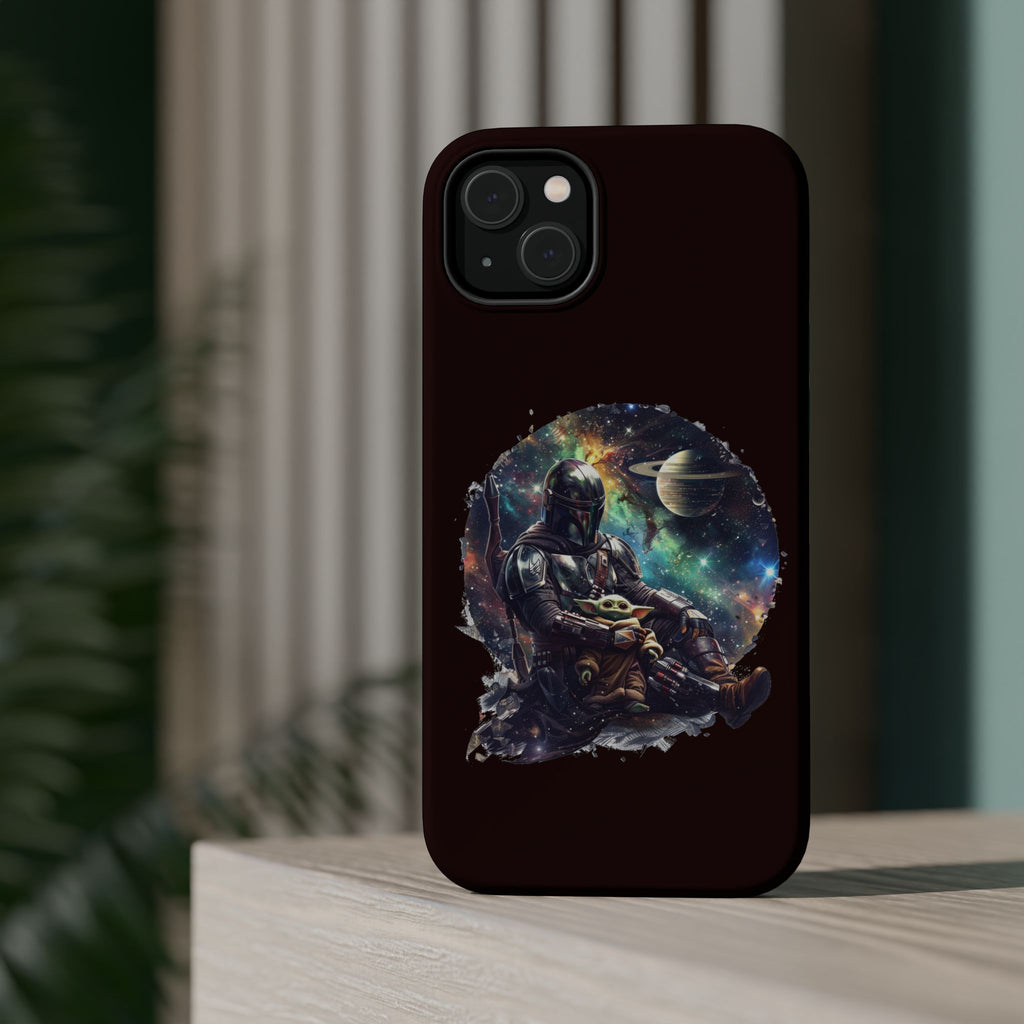 Space Mandalorian Phone Case — Magnetic Impact-Resistant Baby Yoda Design