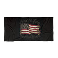 Patriotic American Flag Beach Towel – "Land of the Free, Home of the Brave"