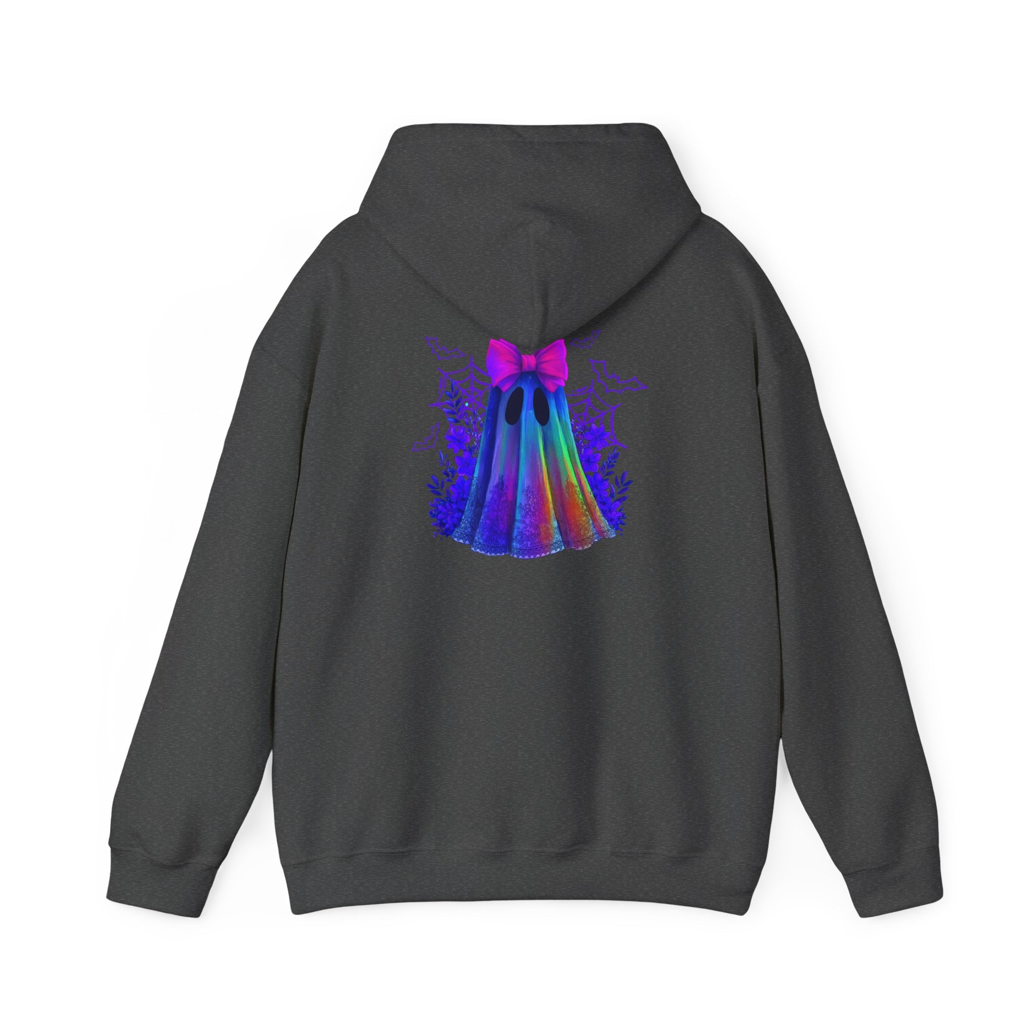 Colorful Ghost Hoodie with Bow — Cute Rainbow Halloween Pullover