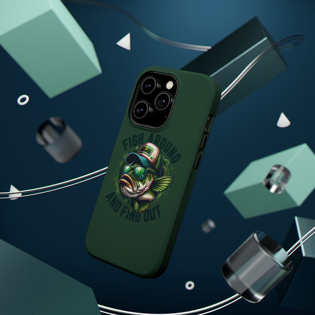 Fishing Phone Case — "Fish Around and Find Out" Magnetic Impact-Resistant Cover