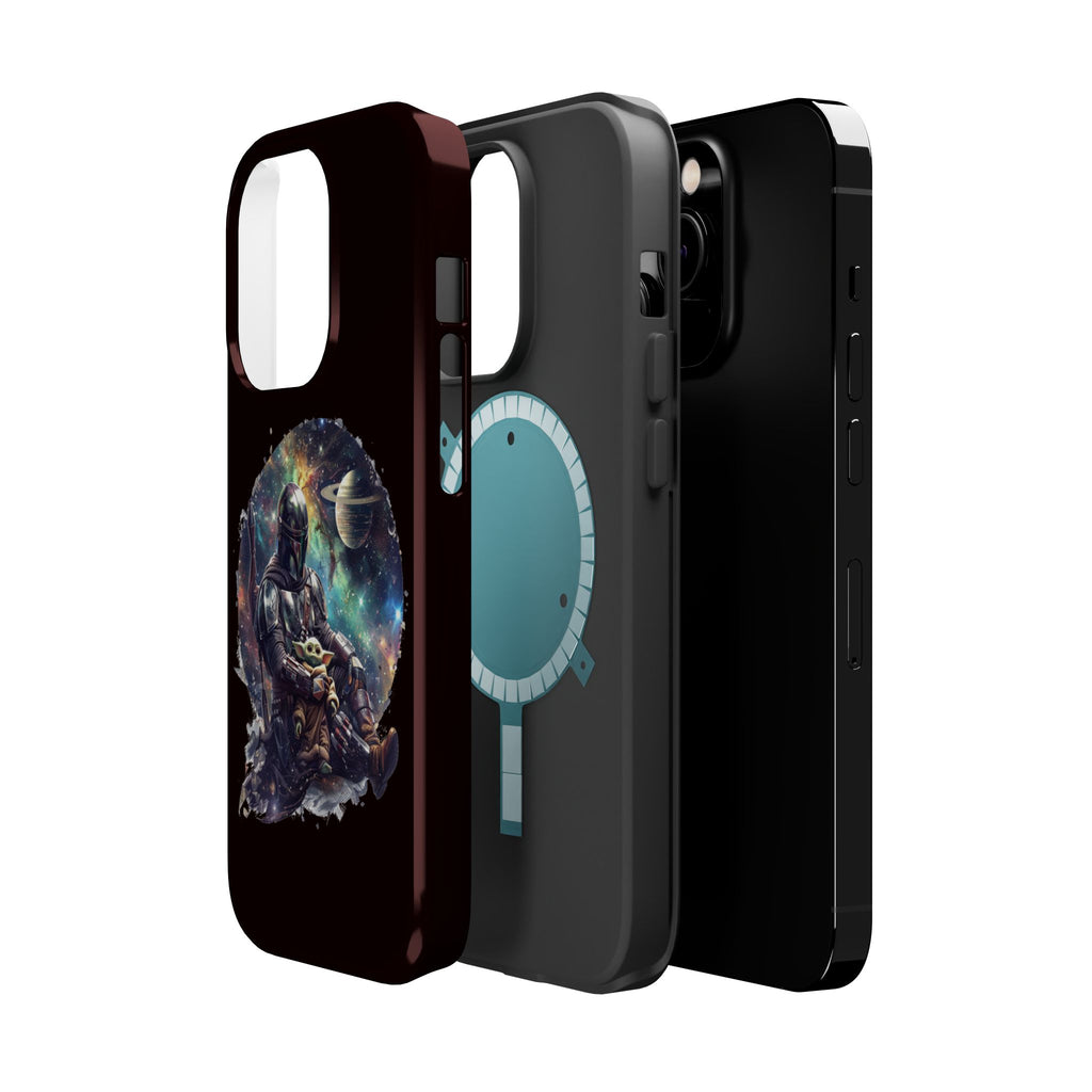 Space Mandalorian Phone Case — Magnetic Impact-Resistant Baby Yoda Design