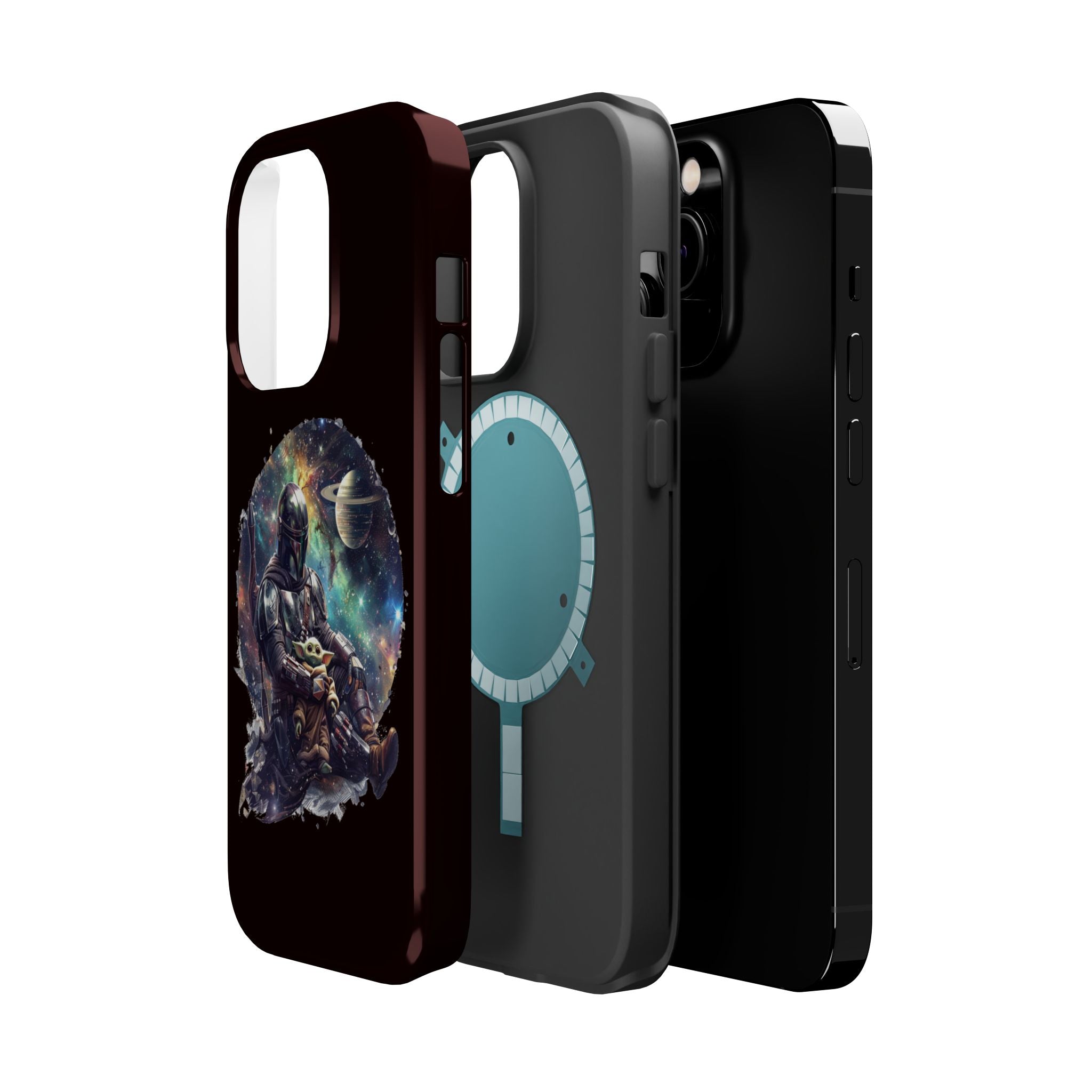 Space Mandalorian Phone Case — Magnetic Impact-Resistant Baby Yoda Design