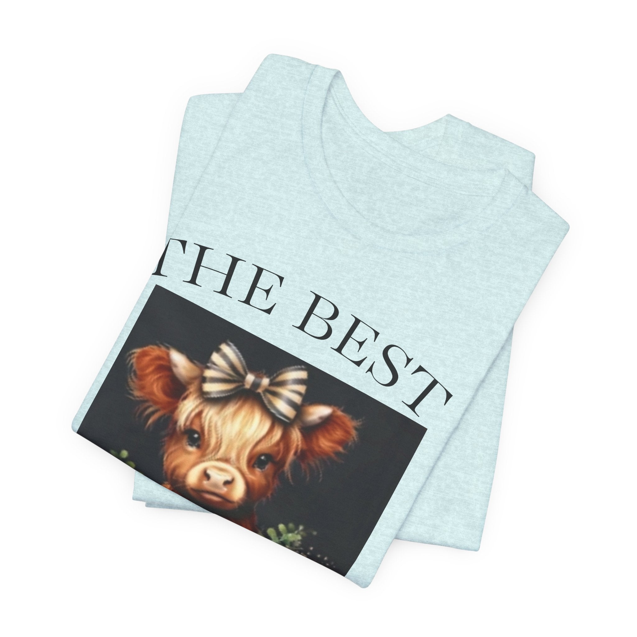 The Best Teacher Cow Tee — Cute Floral Cow Graphic Teacher T-Shirt