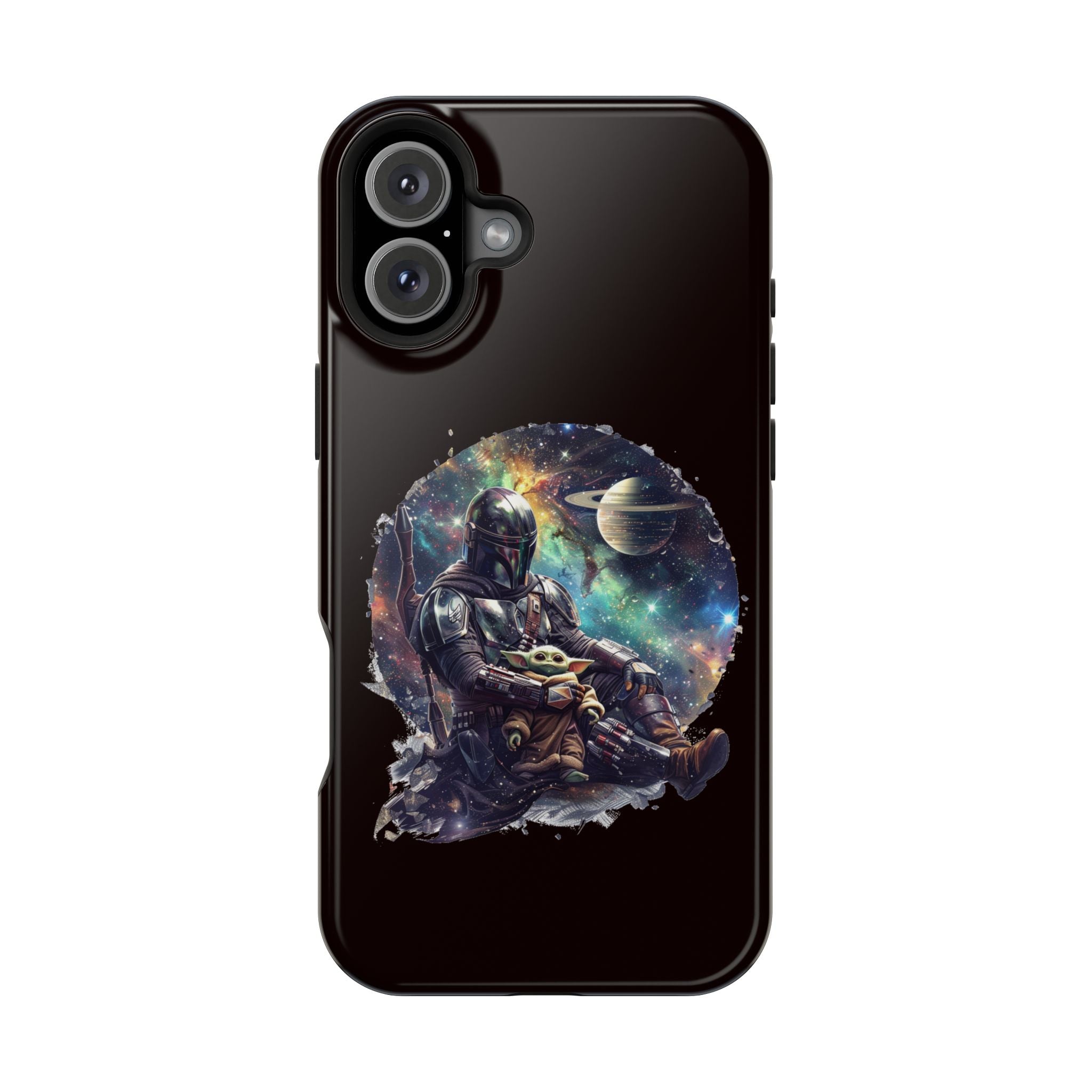 Space Mandalorian Phone Case — Magnetic Impact-Resistant Baby Yoda Design