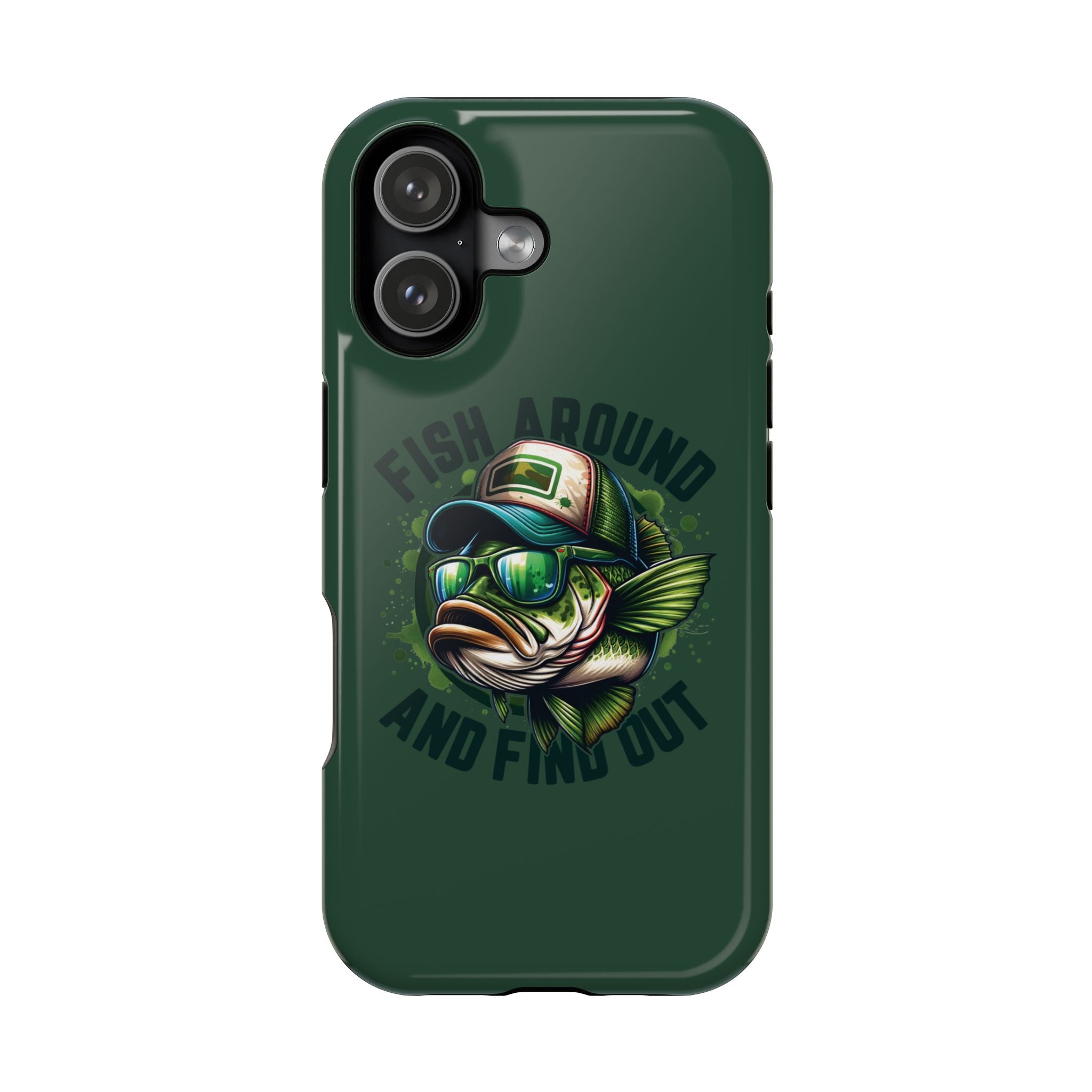 Fishing Phone Case — "Fish Around and Find Out" Magnetic Impact-Resistant Cover