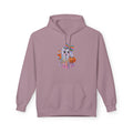 Colorful Cat Silhouette Hoodie — Floral Watercolor Kitten Design
