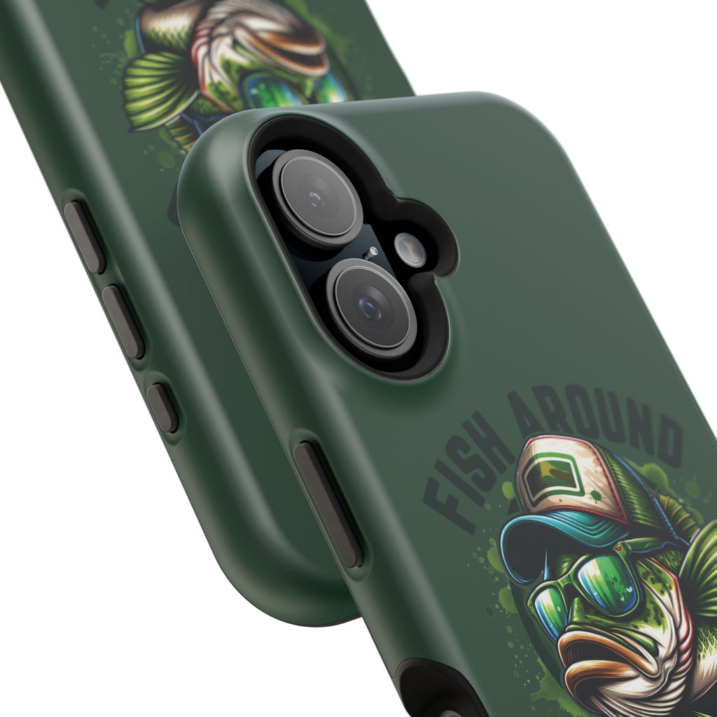 Fishing Phone Case — "Fish Around and Find Out" Magnetic Impact-Resistant Cover