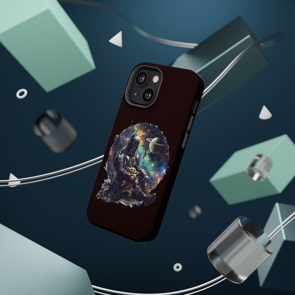 Space Mandalorian Phone Case — Magnetic Impact-Resistant Baby Yoda Design