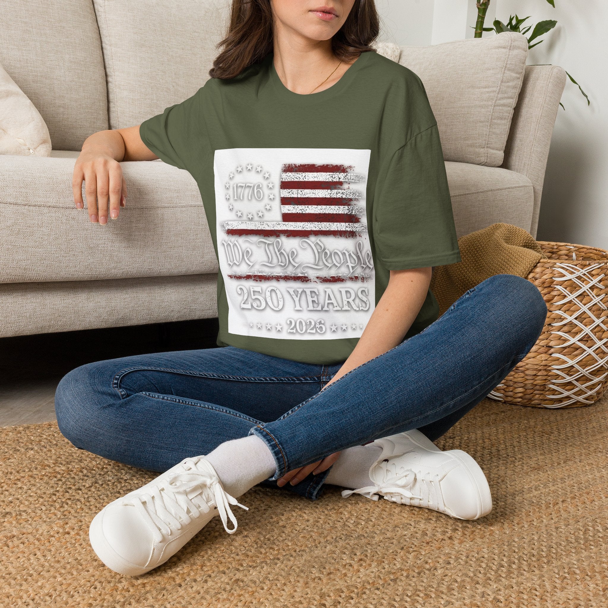 1776 American Flag T-Shirt — We the People 250 Years Patriotic Tee