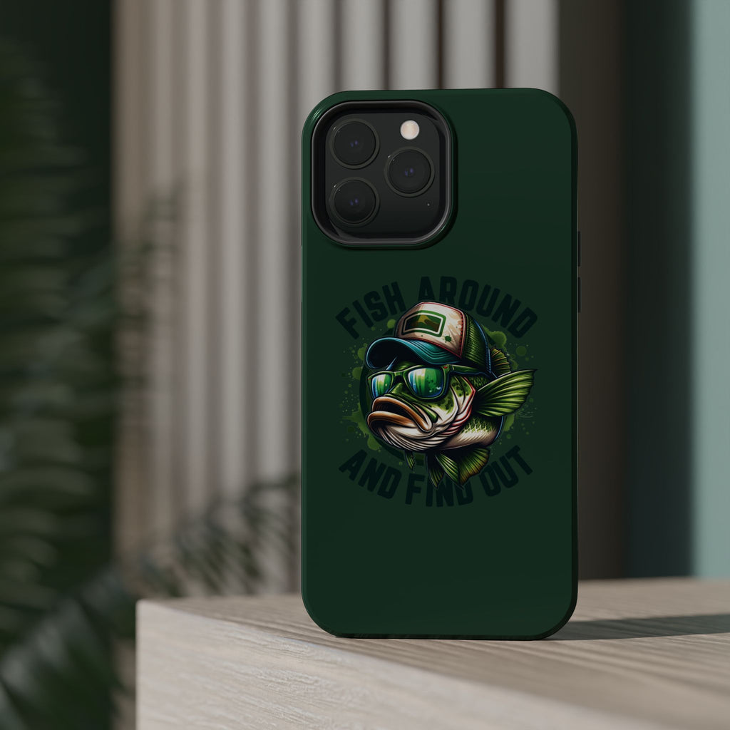 Fishing Phone Case — "Fish Around and Find Out" Magnetic Impact-Resistant Cover
