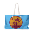 Tropical Palm Weekender Bag – Retro Sunset Beach Tote with "BEACHTIME" Text