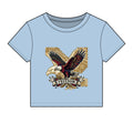 Freedom Eagle Baby Tee — Women's Graphic Crop Tee with Patriotic Eagle Design