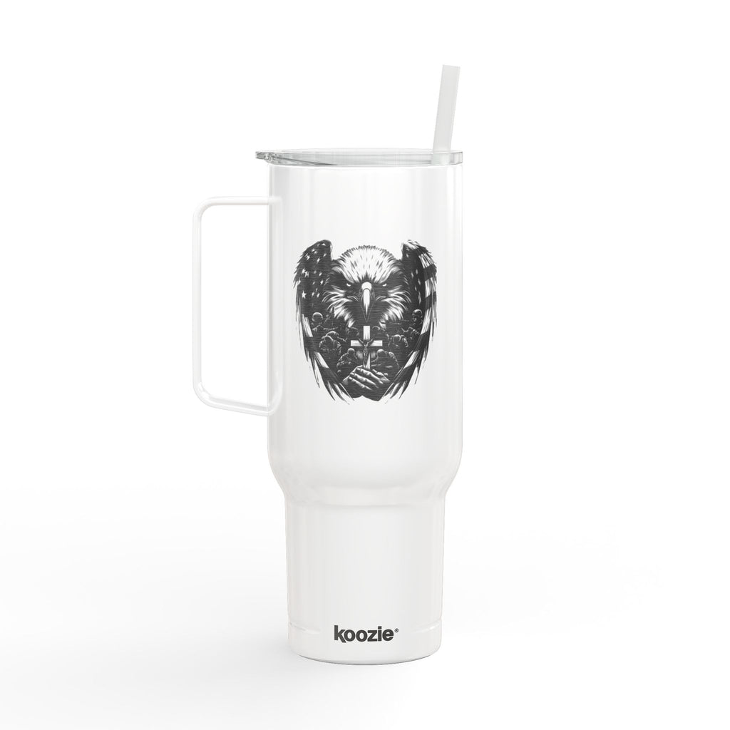 40oz Engraved Insulated Tumbler with Lid – Wilderness Bear Design