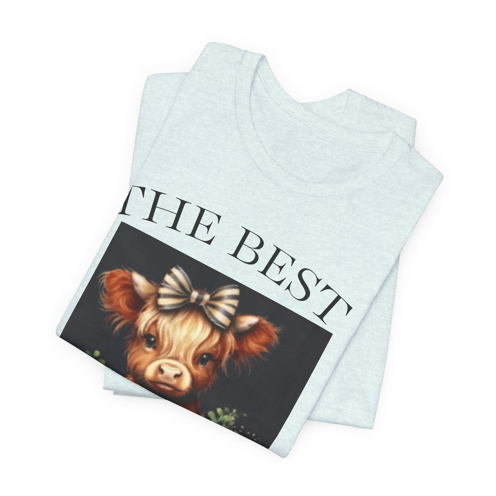 The Best Teacher Cow Tee — Cute Floral Cow Graphic Teacher T-Shirt
