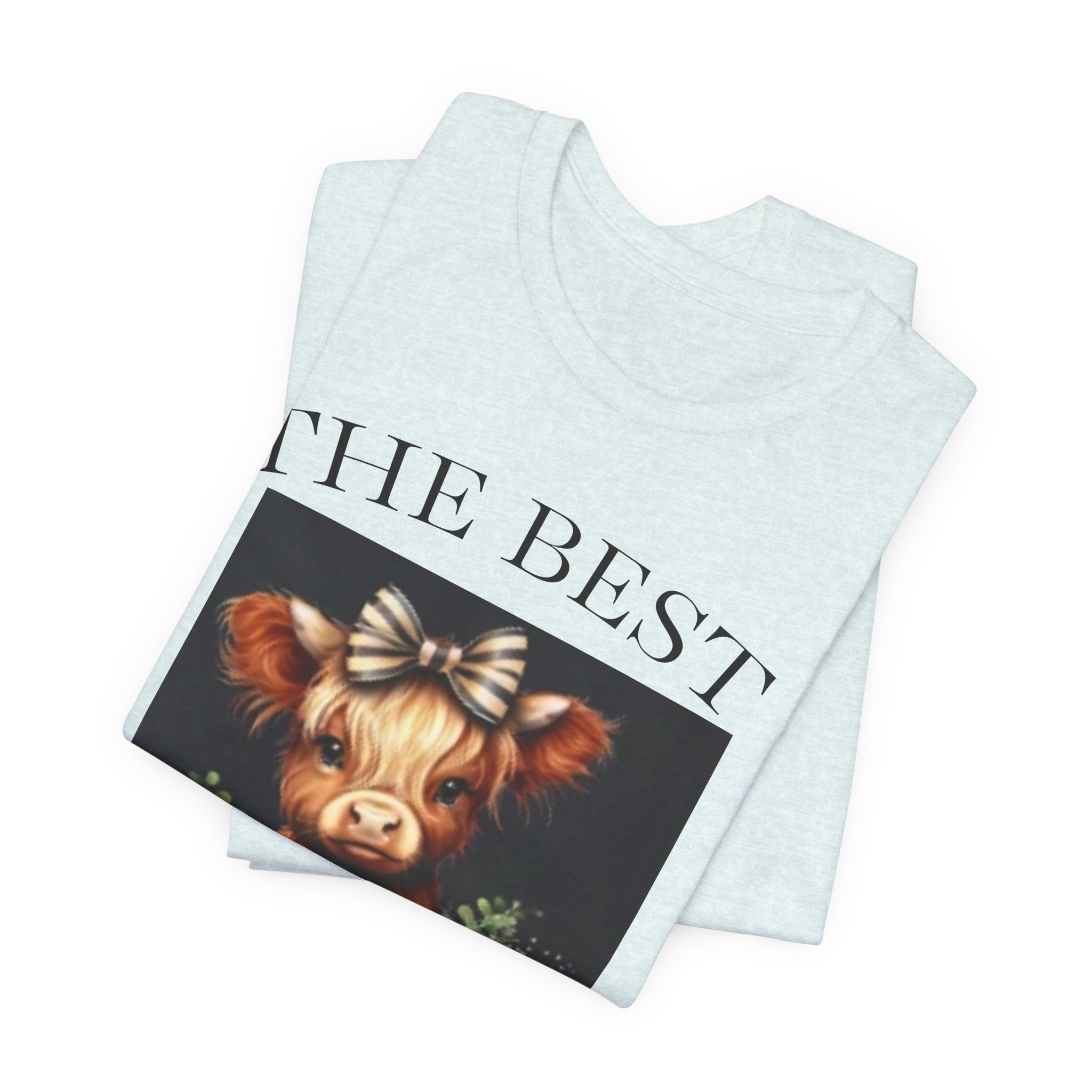 The Best Teacher Cow Tee — Cute Floral Cow Graphic Teacher T-Shirt