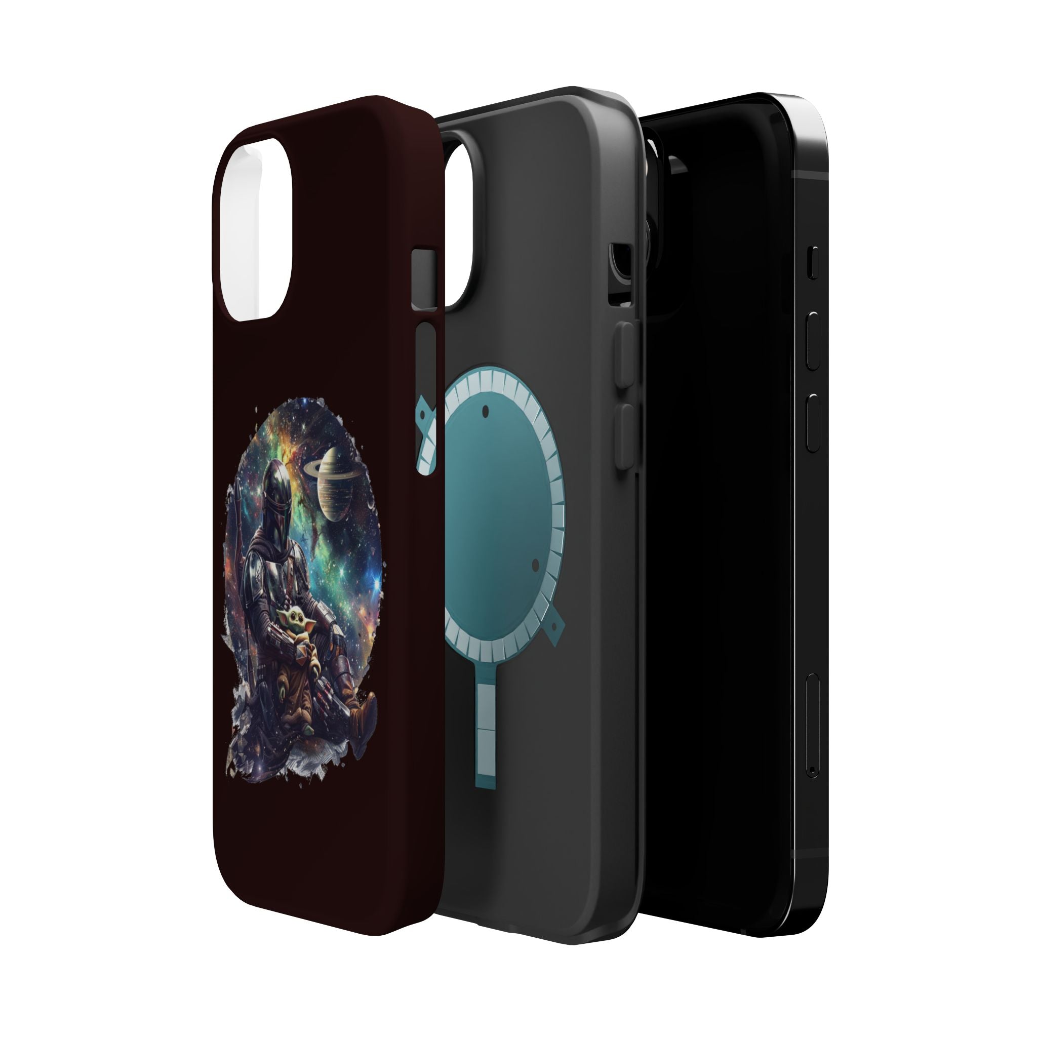 Space Mandalorian Phone Case — Magnetic Impact-Resistant Baby Yoda Design