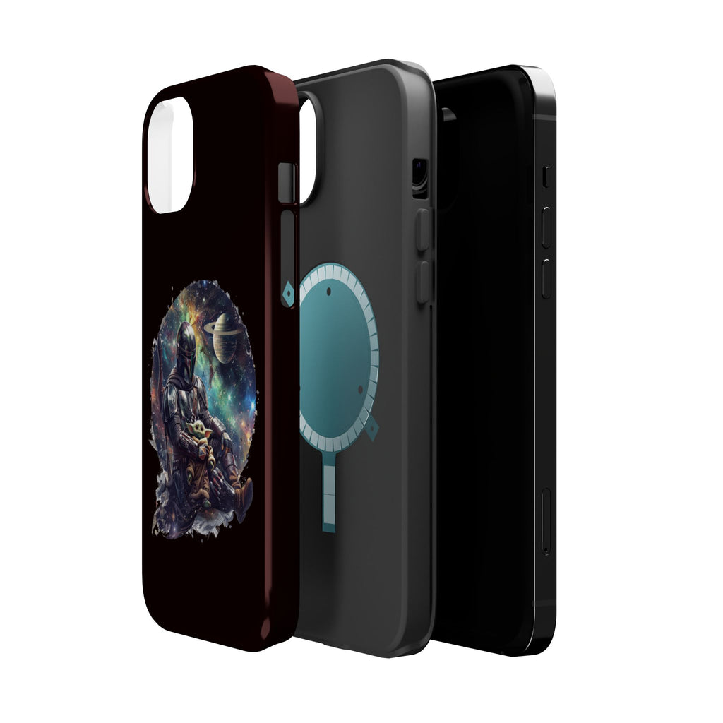 Space Mandalorian Phone Case — Magnetic Impact-Resistant Baby Yoda Design