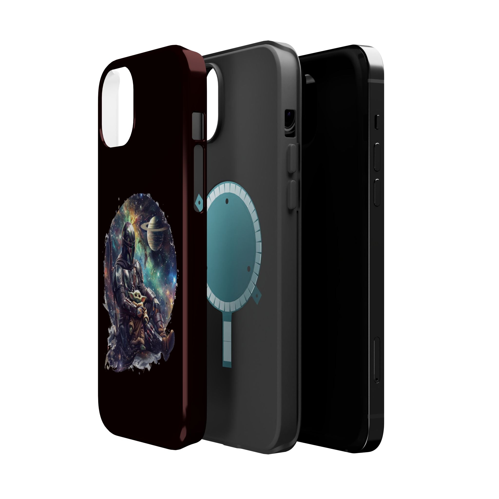 Space Mandalorian Phone Case — Magnetic Impact-Resistant Baby Yoda Design
