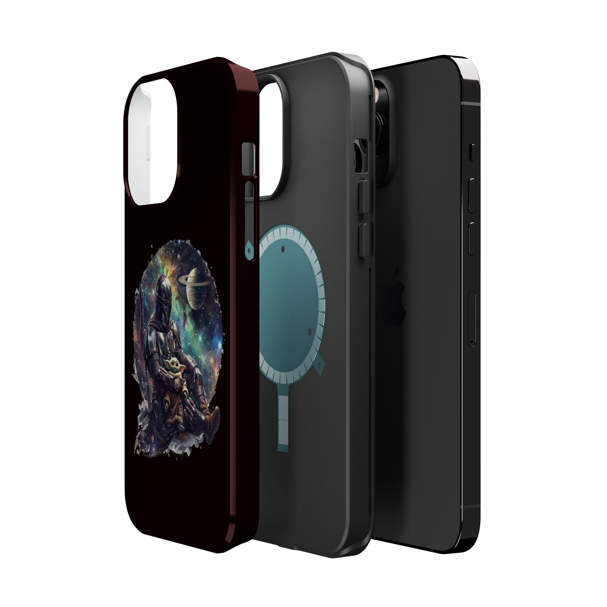 Space Mandalorian Phone Case — Magnetic Impact-Resistant Baby Yoda Design