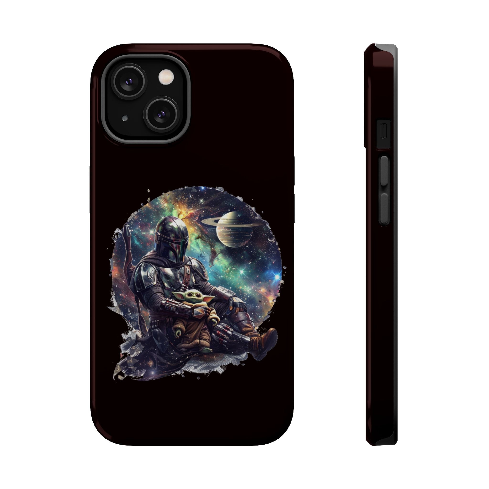 Space Mandalorian Phone Case — Magnetic Impact-Resistant Baby Yoda Design
