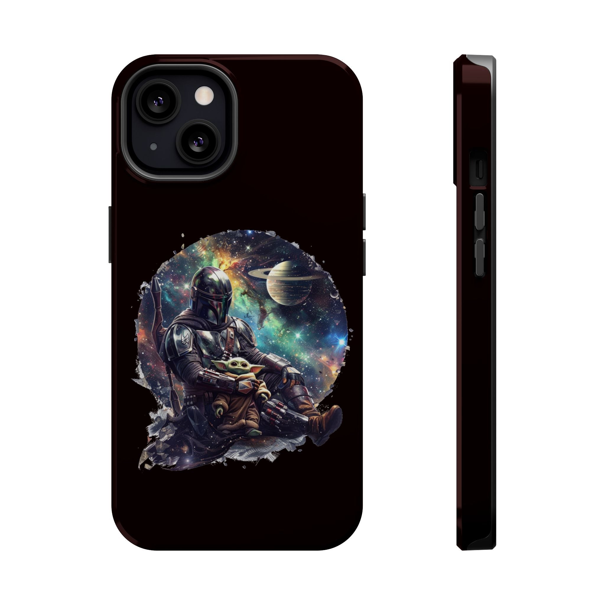 Space Mandalorian Phone Case — Magnetic Impact-Resistant Baby Yoda Design