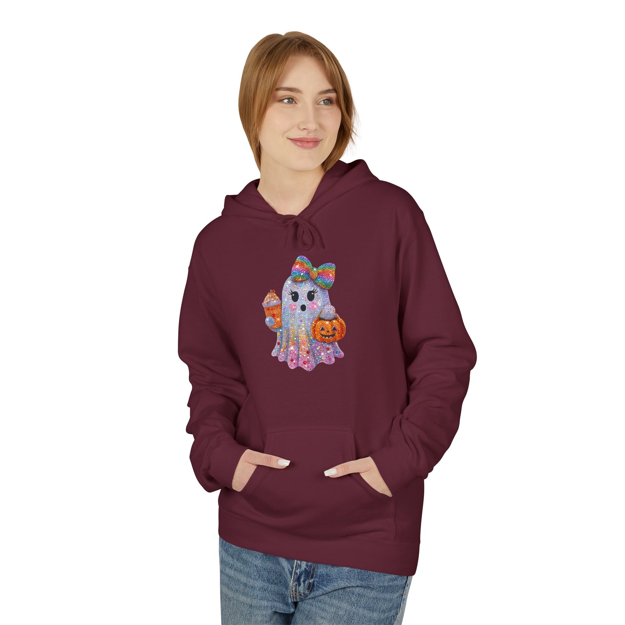 Colorful Cat Silhouette Hoodie — Floral Watercolor Kitten Design