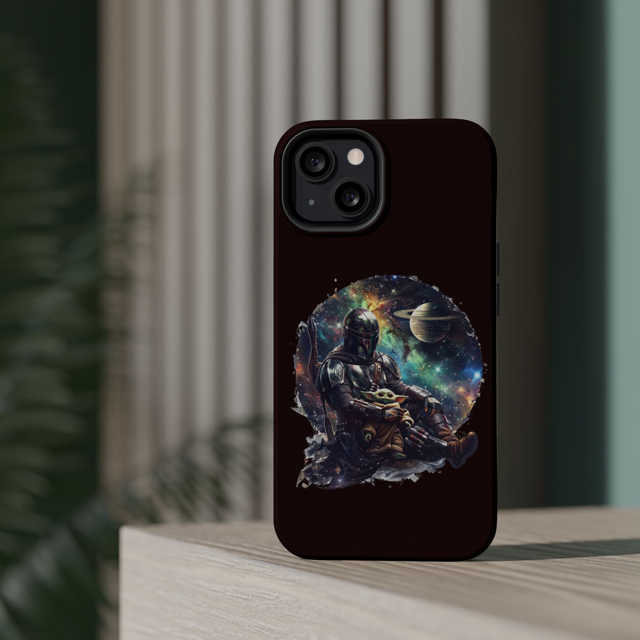 Space Mandalorian Phone Case — Magnetic Impact-Resistant Baby Yoda Design