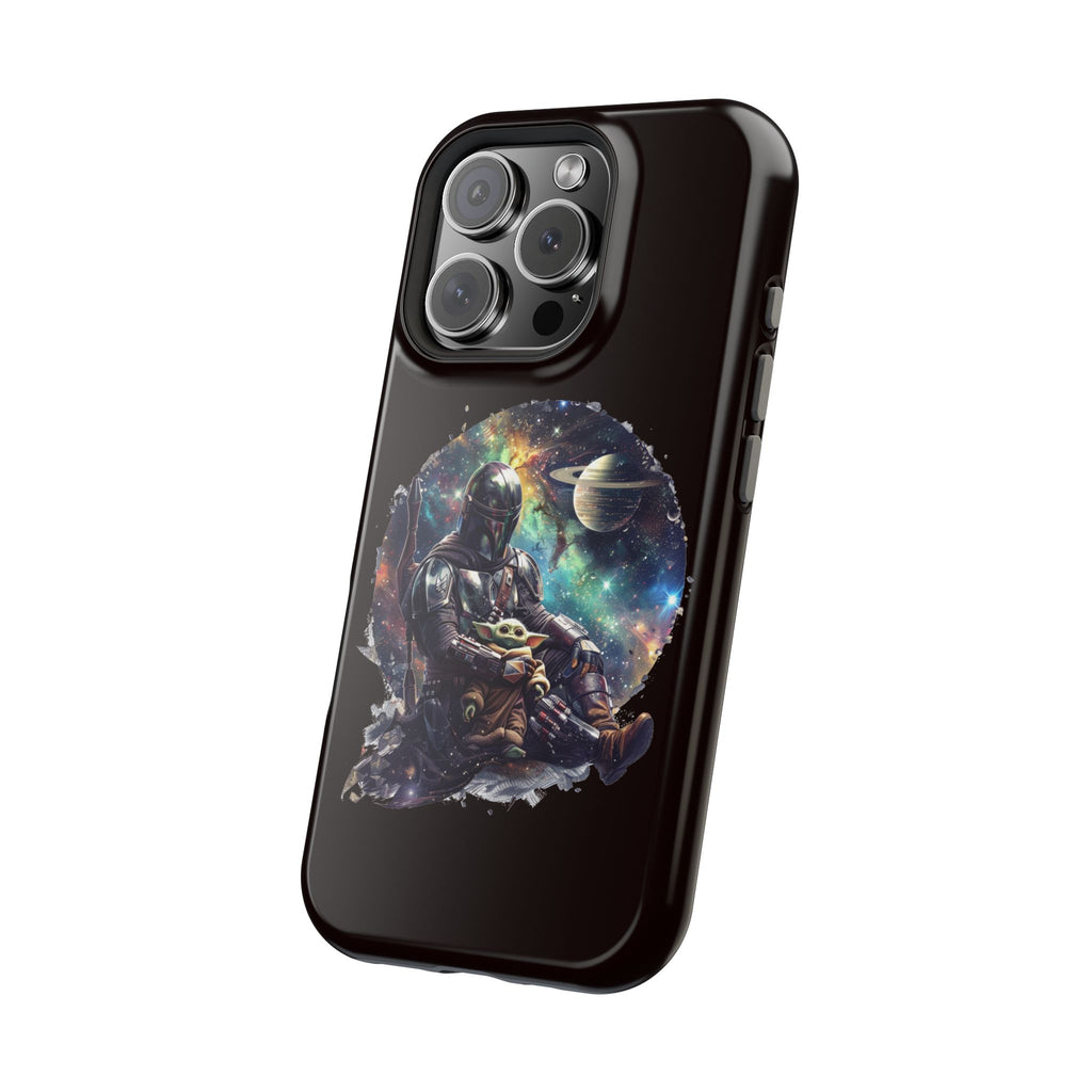 Space Mandalorian Phone Case — Magnetic Impact-Resistant Baby Yoda Design