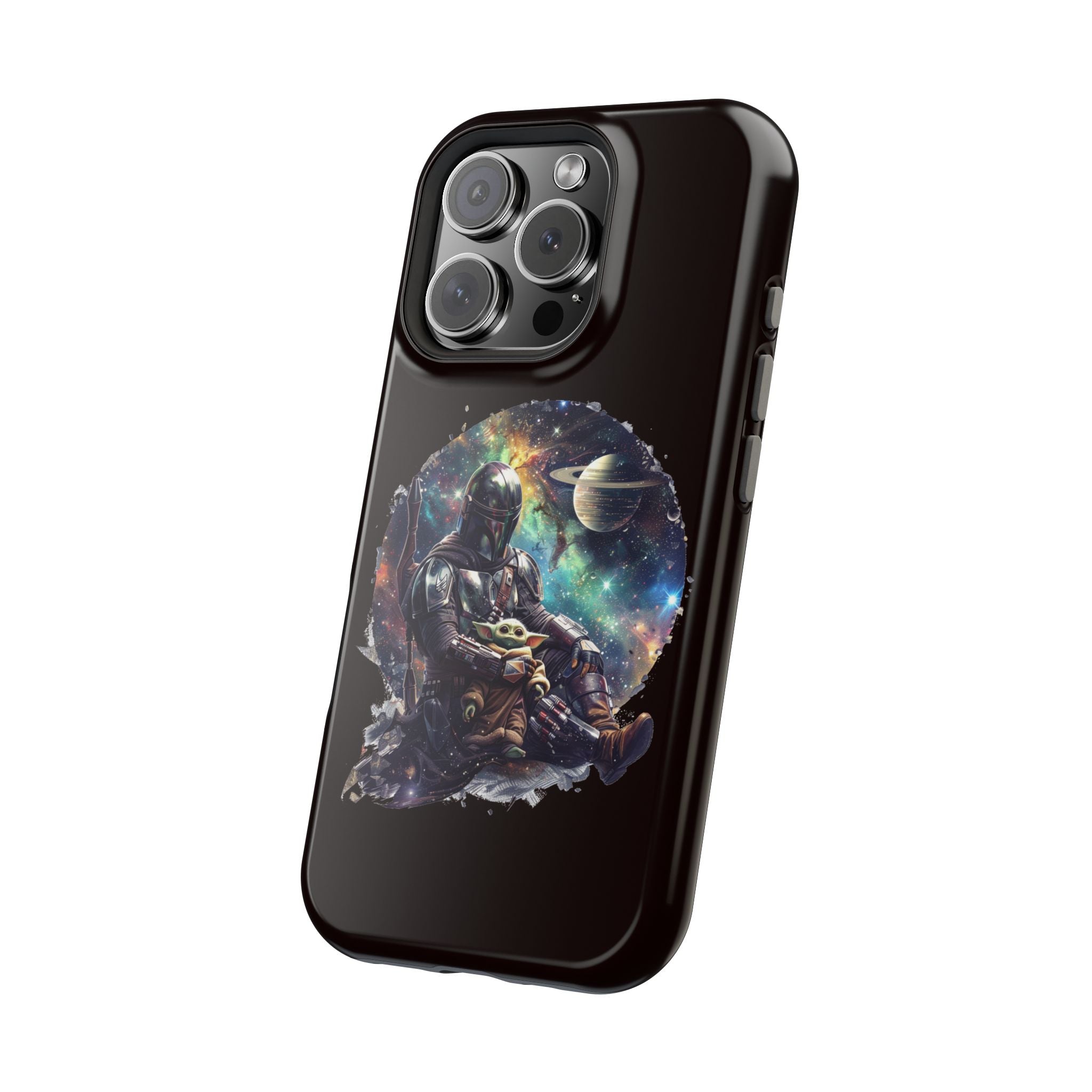 Space Mandalorian Phone Case — Magnetic Impact-Resistant Baby Yoda Design