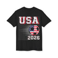 USA Soccer 2026 T-Shirt — American Flag Soccer Ball World Cup Tee