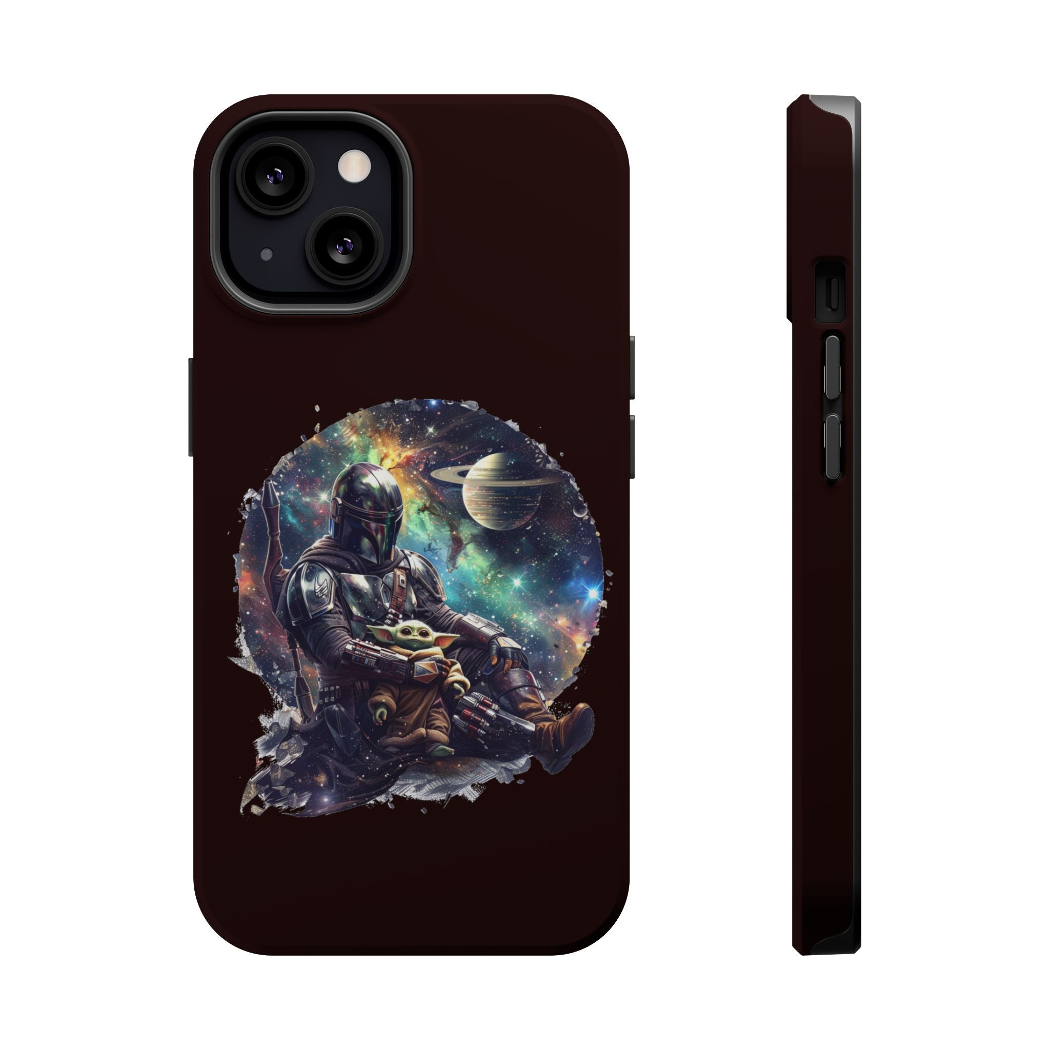 Space Mandalorian Phone Case — Magnetic Impact-Resistant Baby Yoda Design