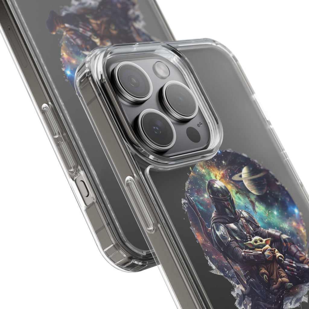 Clear Phone Case — Mandalorian & Grogu Space Art Clear Case