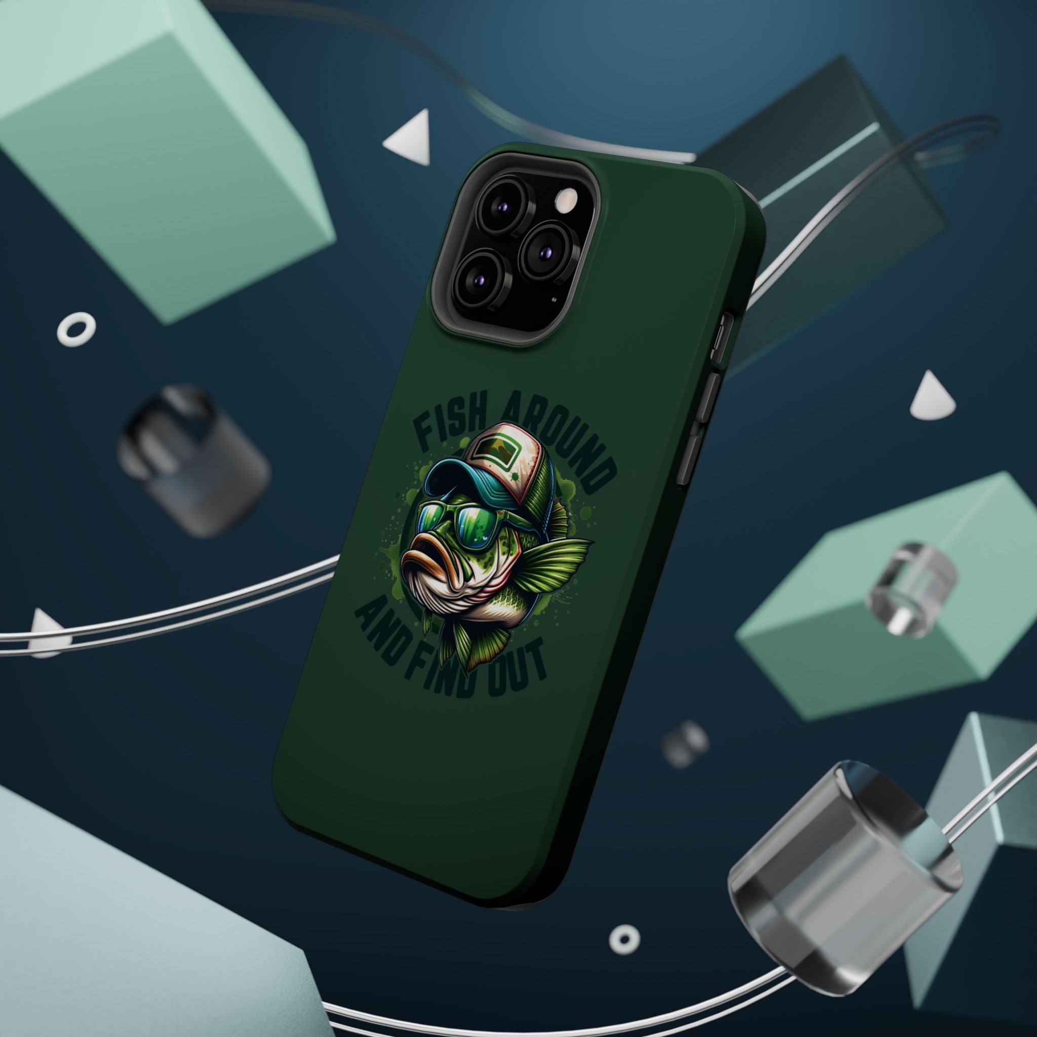 Fishing Phone Case — "Fish Around and Find Out" Magnetic Impact-Resistant Cover