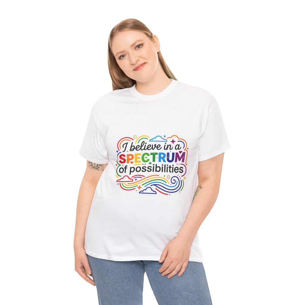 Spectrum of Possibilities T-Shirt — Rainbow Inspirational Pride Tee