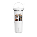 Halloween Coffee Tumbler — “Freshly Boo’d Coffee” 32oz Insulated Travel Cup