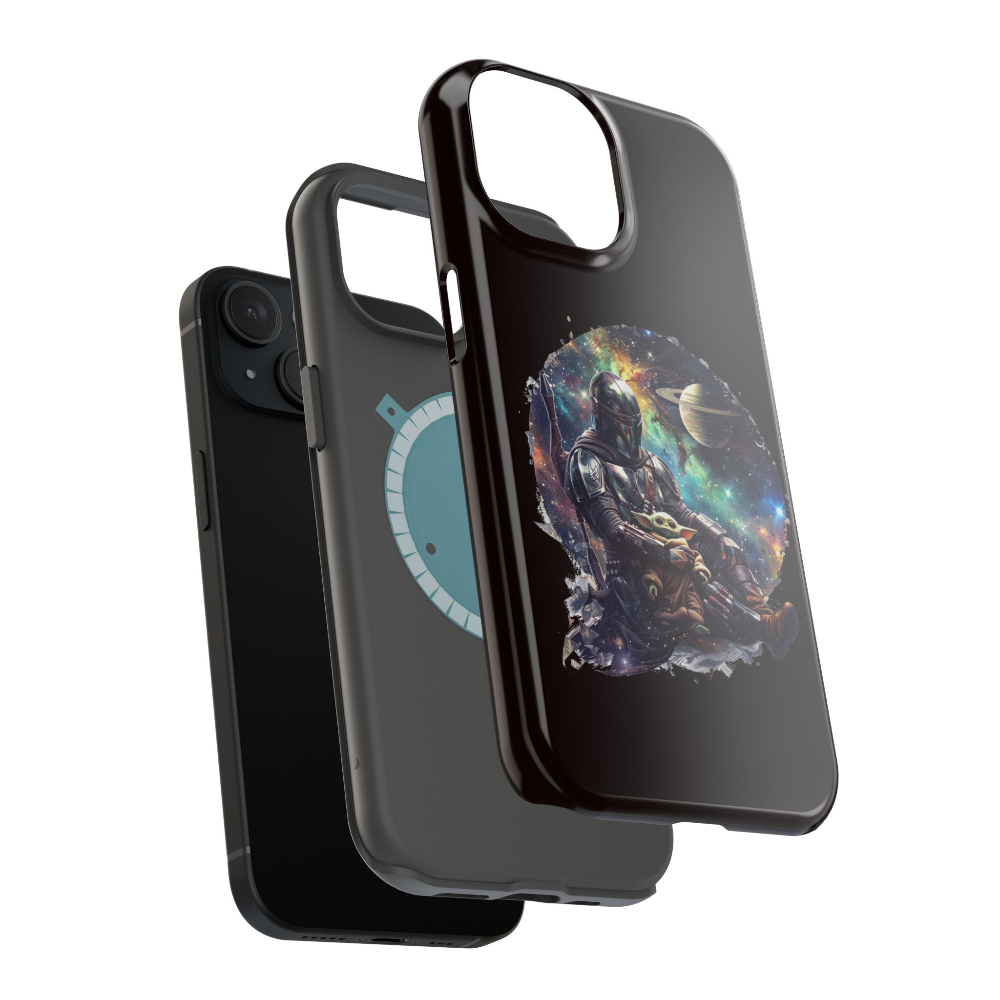 Space Mandalorian Phone Case — Magnetic Impact-Resistant Baby Yoda Design