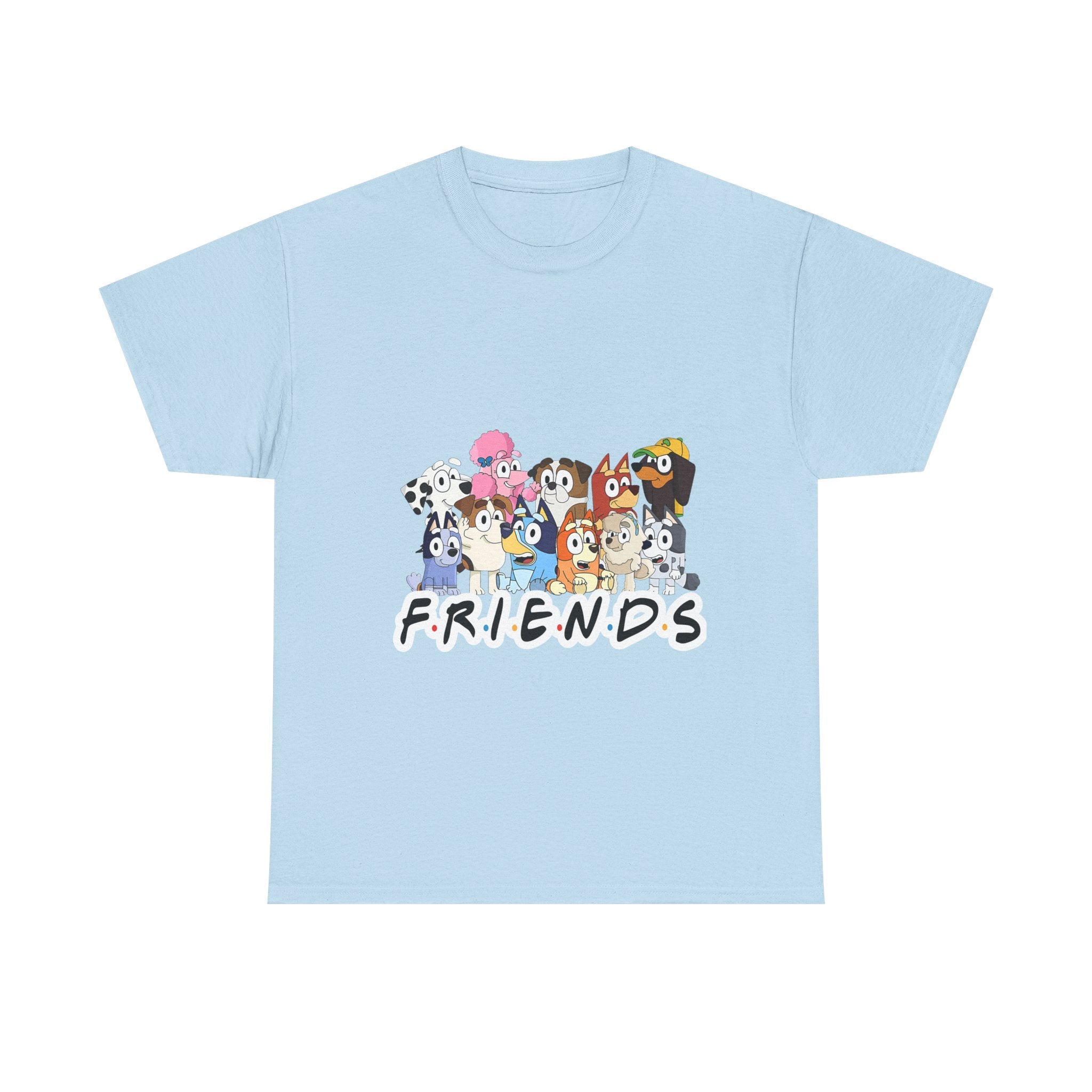 Friends Cartoon Dogs T‑Shirt — Cute Puppy Pack Graphic Tee