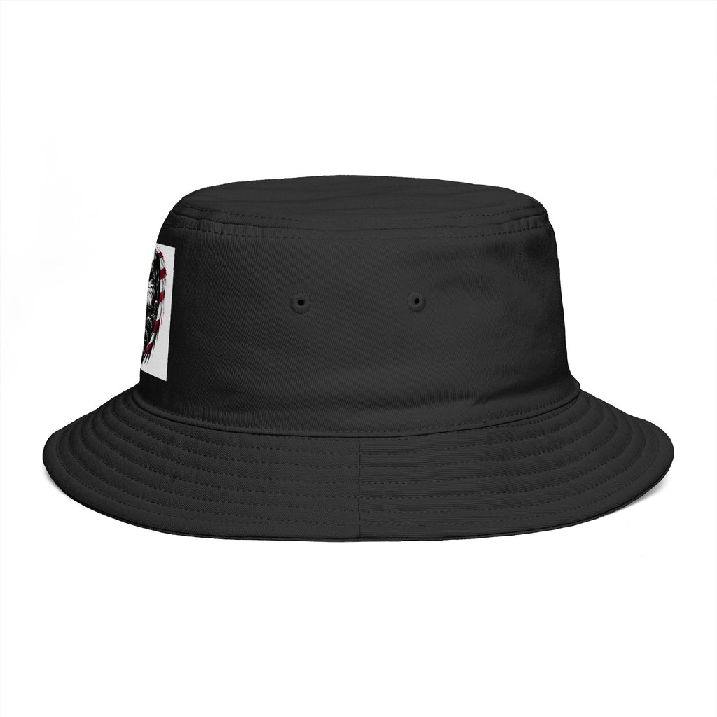 Patriotic Eagle Bucket Hat – American Flag Heart Graphic