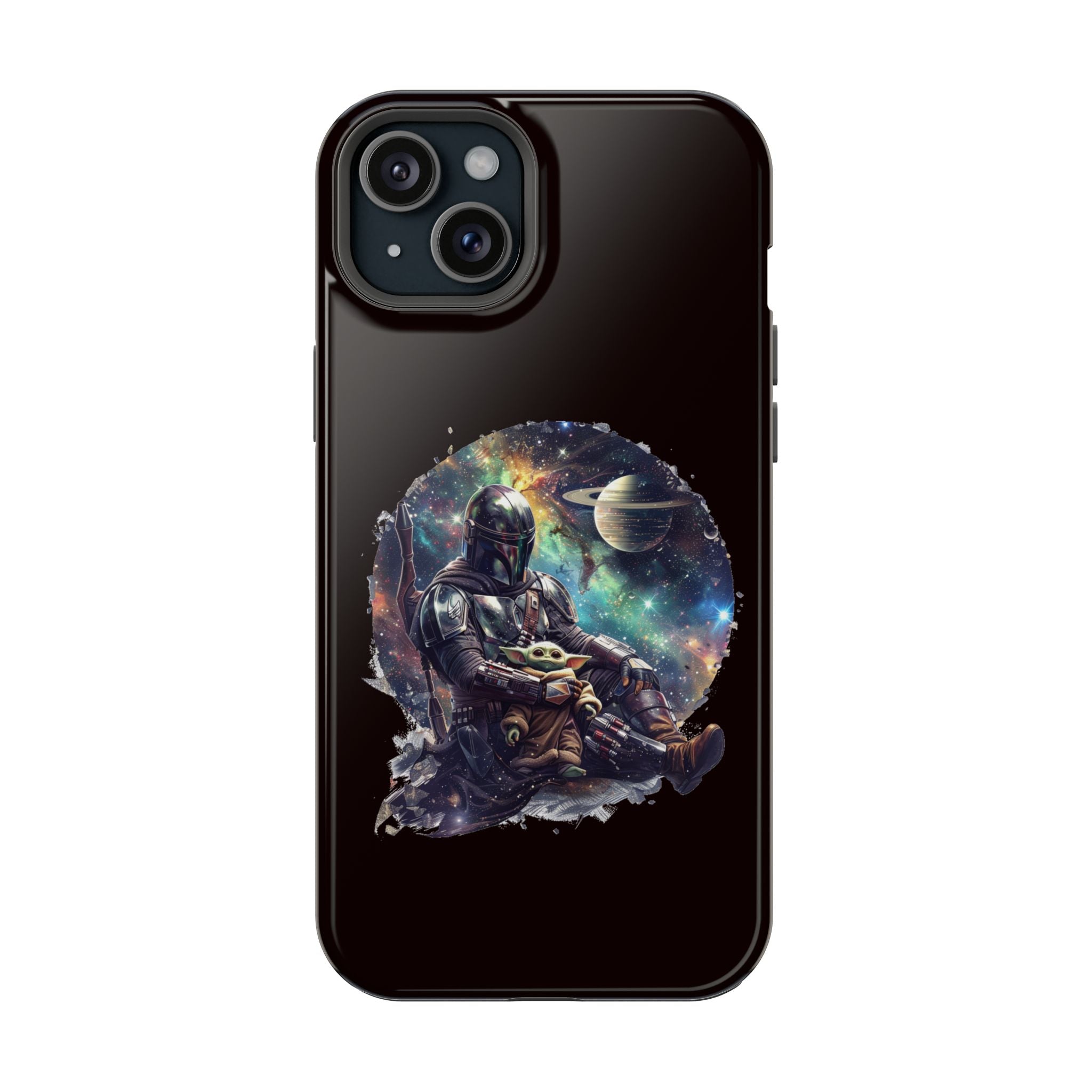 Space Mandalorian Phone Case — Magnetic Impact-Resistant Baby Yoda Design