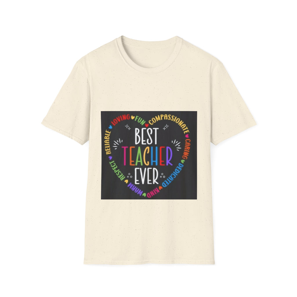 Best Teacher Ever T-Shirt — Colorful Heart Tribute for Educators, Teacher Appreciation Gift