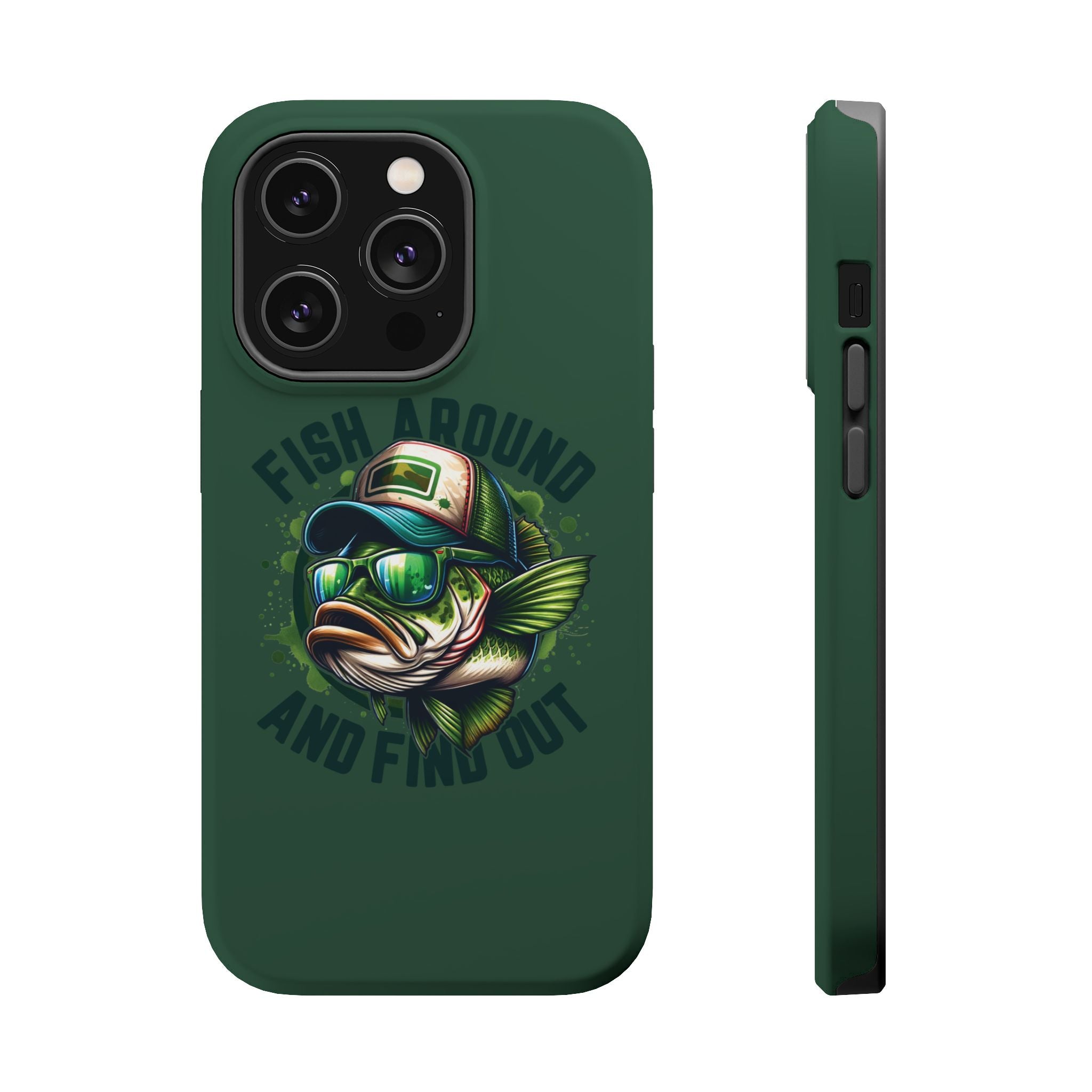 Fishing Phone Case — "Fish Around and Find Out" Magnetic Impact-Resistant Cover