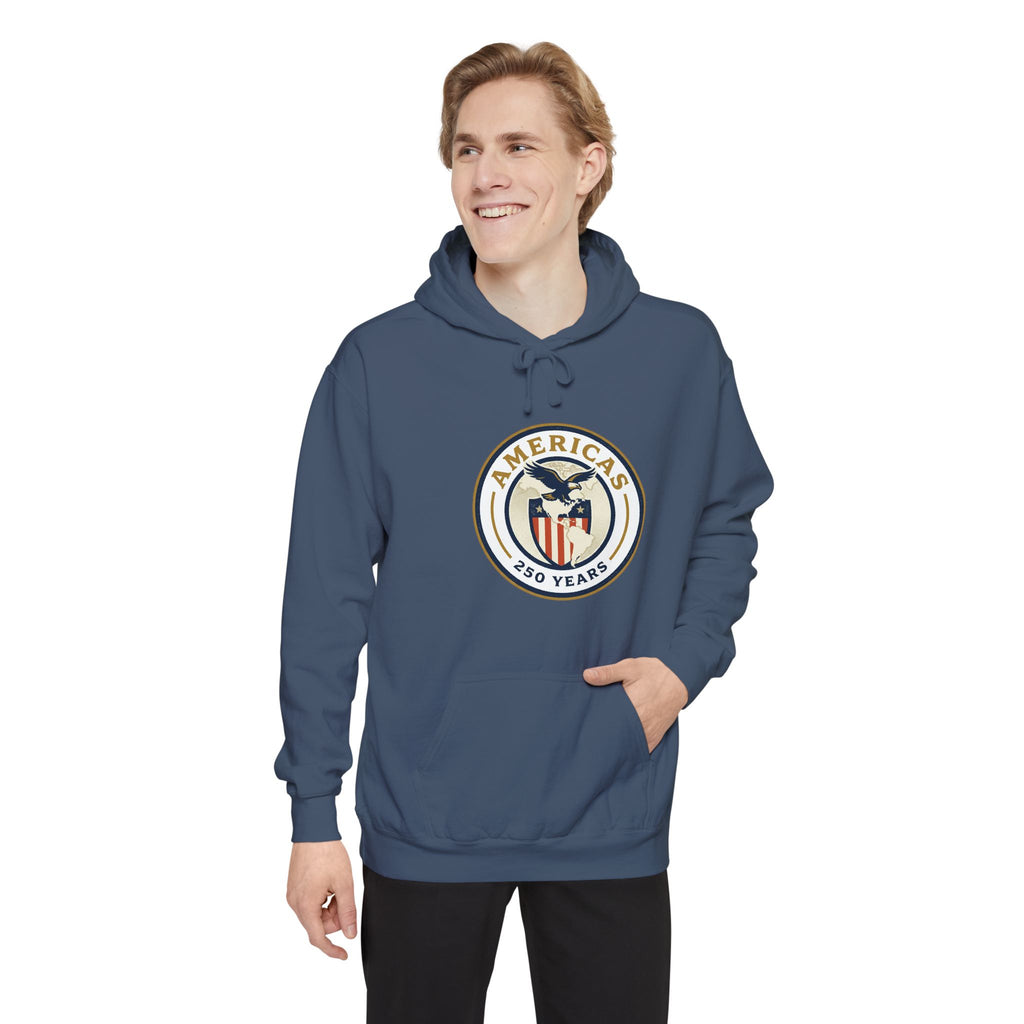 America 250 Emblem Hoodie - Patriotic Eagle Seal Pullover