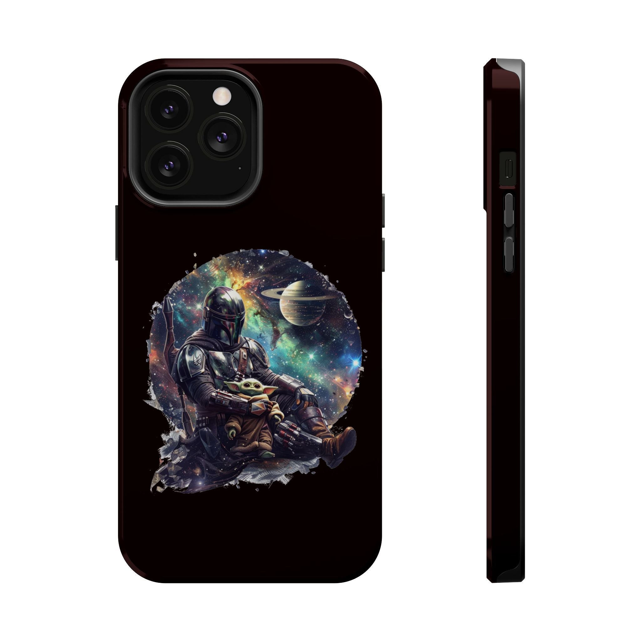 Space Mandalorian Phone Case — Magnetic Impact-Resistant Baby Yoda Design