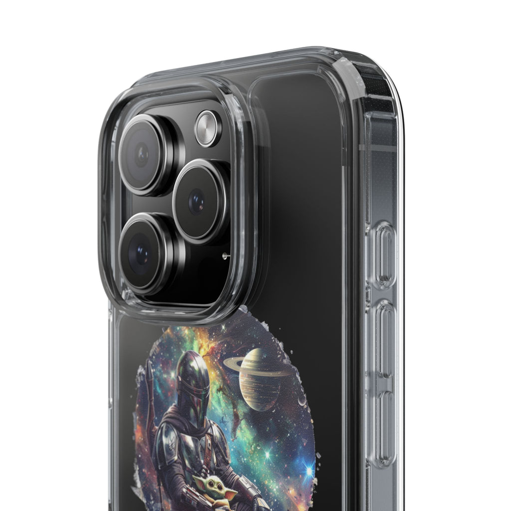 Clear Phone Case — Mandalorian & Grogu Space Art Clear Case