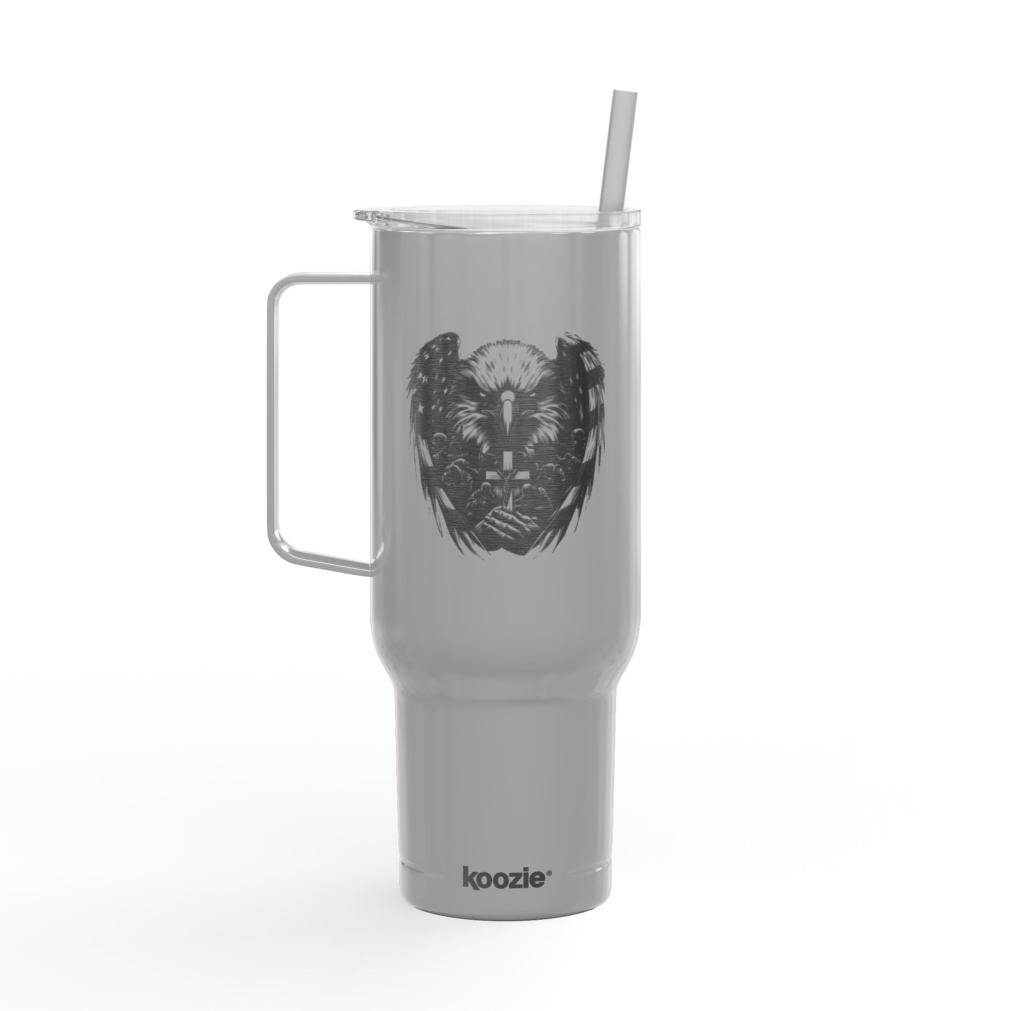 40oz Engraved Insulated Tumbler with Lid – Wilderness Bear Design
