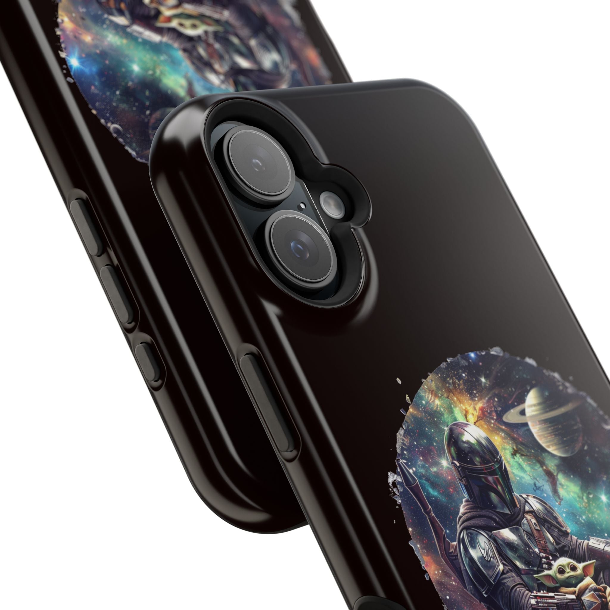 Space Mandalorian Phone Case — Magnetic Impact-Resistant Baby Yoda Design