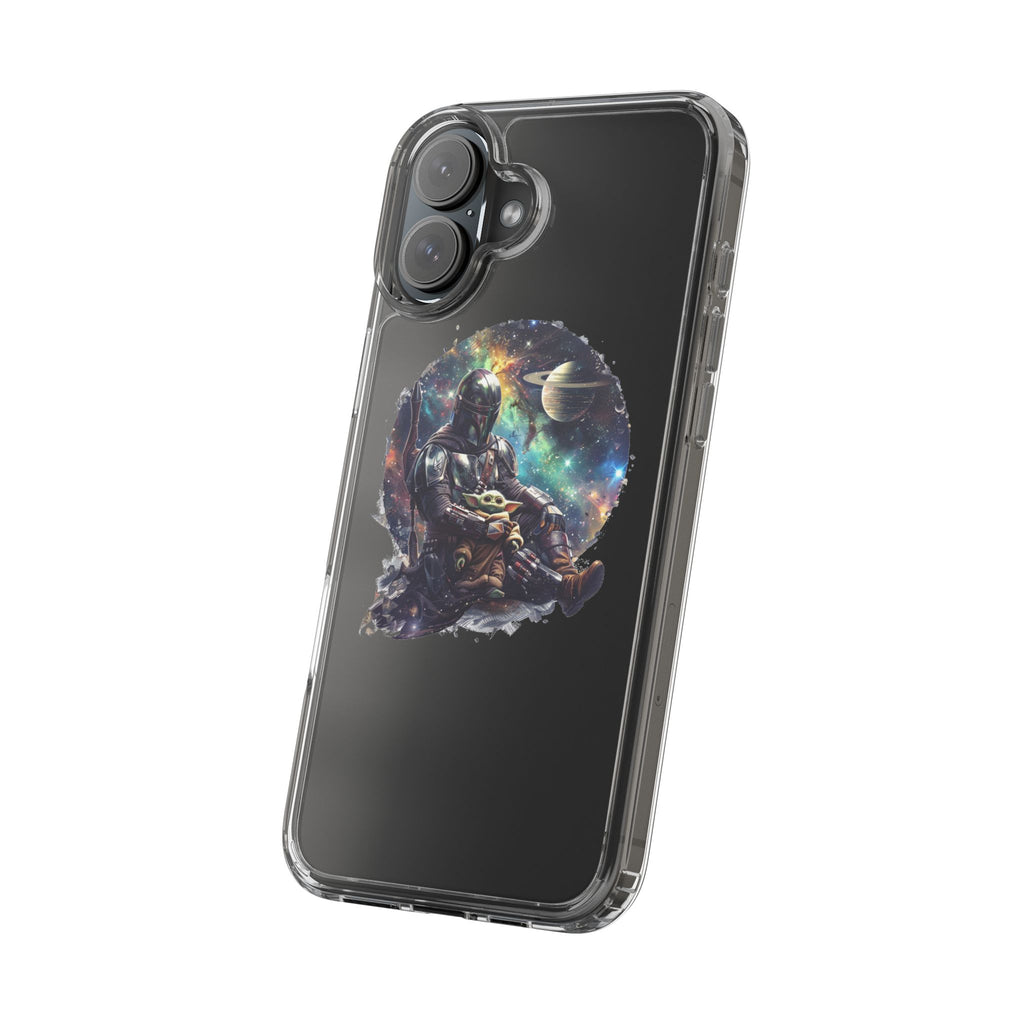 Clear Phone Case — Mandalorian & Grogu Space Art Clear Case