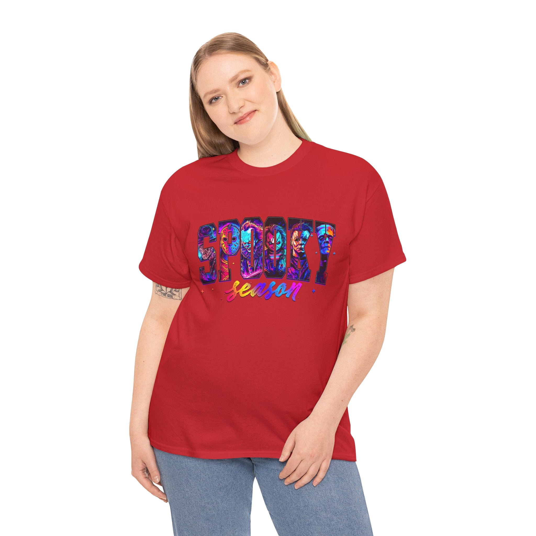 Spooky Season Graphic Tee — Colorful Halloween Shirt